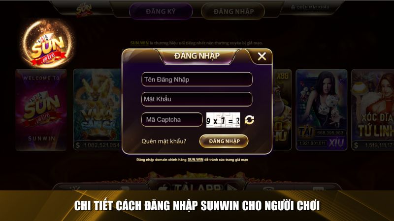 Chi tiết cách đăng nhập Sunwin cho người chơi